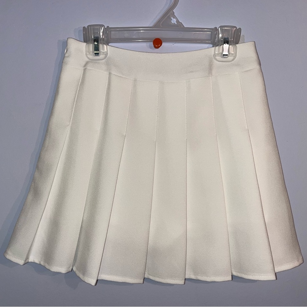 White Pleated Skirt